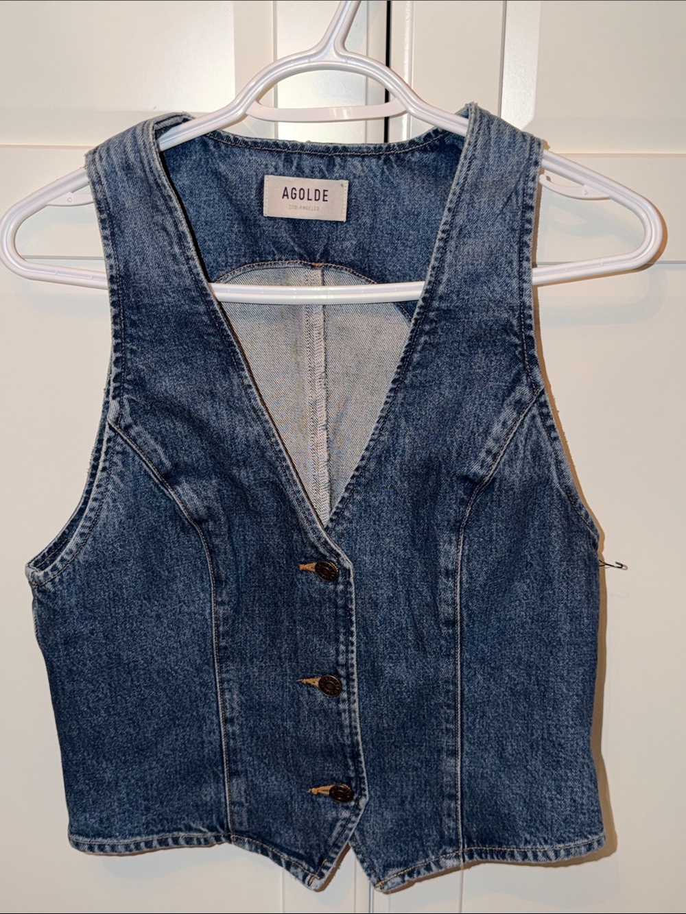 Agolde Vintage-Inspired Indigo Denim Vest
